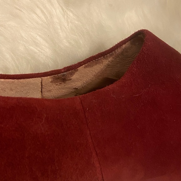 LN Vince Camuto Maroon Burgundy Vive Boot Bootie Suede 7 - Picture 9 of 9